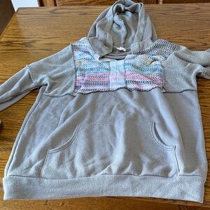 Lovely Melody Gray Textured Hoodie